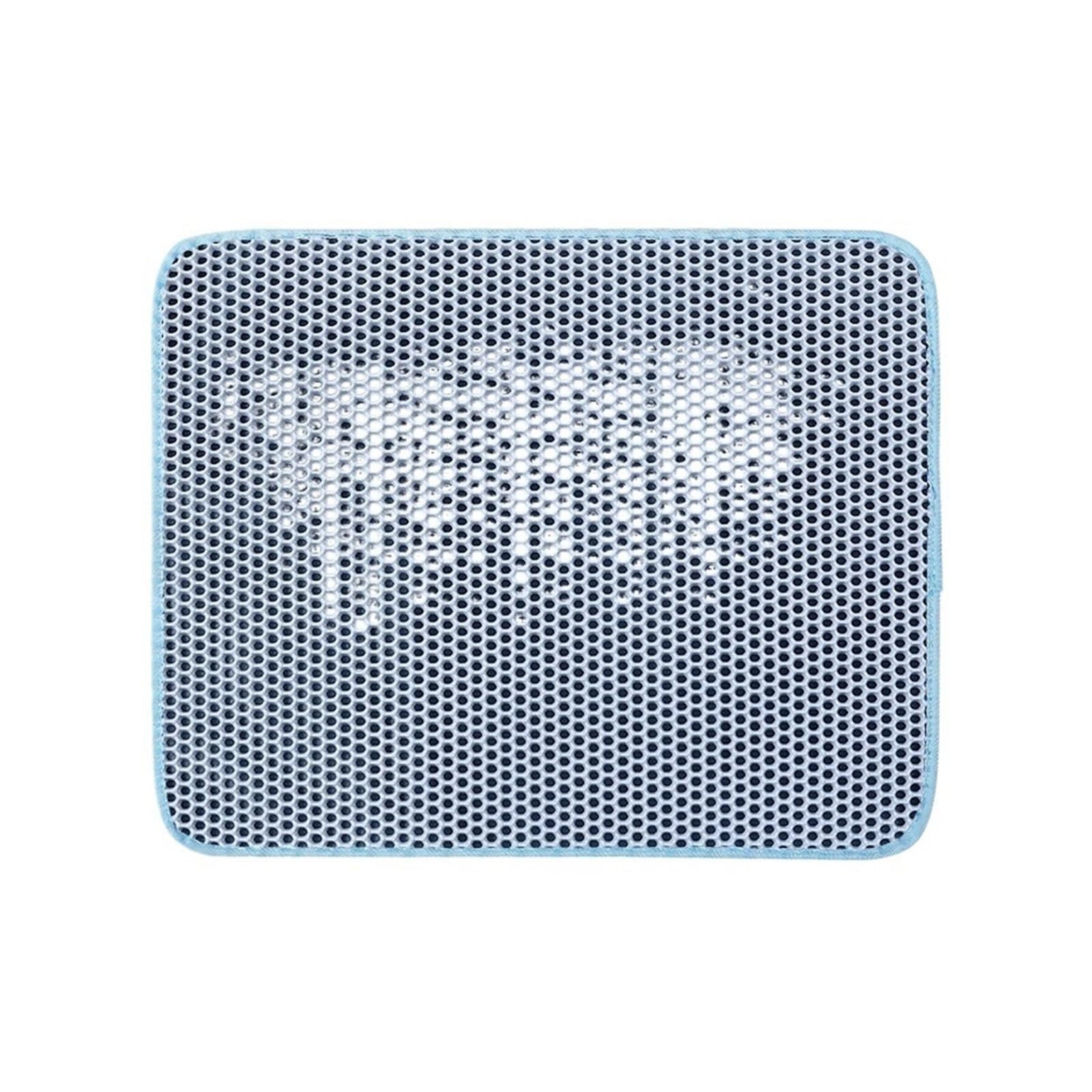 Cat Litter Mat Layer Waterproof Pet Mat Non-slip Sand Cat Pad Washable Bed Mat Clean Pad Pet Clean Supplies(Blue,40cmx50cm)