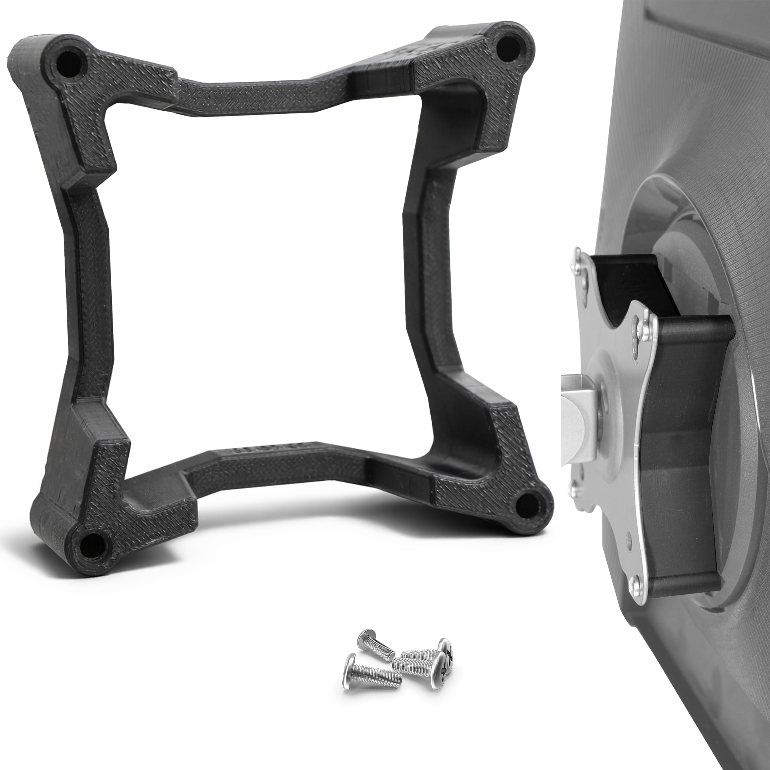 3IDEE Universeller VESA Distanzhalter, Abstandshalter, Spacer - 30mm Distanz - Monitor Halterung Adapter 75x75 mm - kompatibel mit vielen Monitoren (Samsung Odyssey G5 Monitor & mehr) (75x75mm)