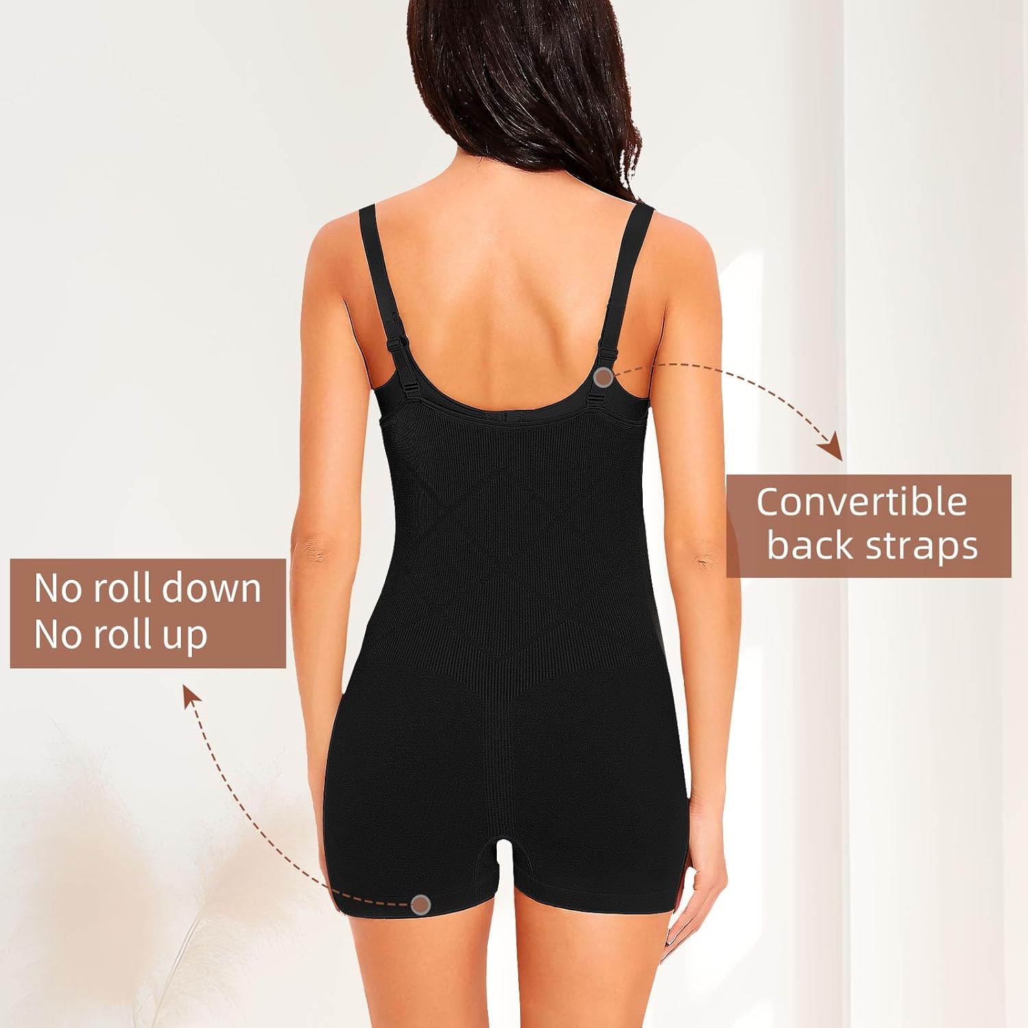 Women's Maternity Bodysuit Pregnancy Shapewear Shorts Bustless Sleeveless Tank Top Belly Support Rib Romper Jumpsuit - Image 4
