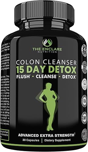 Miniatura 1 de Desintoxicación limpiador de colon Pastillas de dieta de limpieza de desintoxicación rápida de 15 días probióticos fibra laxantes naturales para