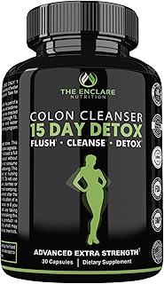 THE ENCLARE NUTRITION Colon Cleanse 15 Day Gut Cleanse Pills. Colon Cleanser for Women & Men. Psyllium, Probiotic Laxatives for Constipation, Bloating Relief, Detox Cleanse for Weight Loss Support (1)