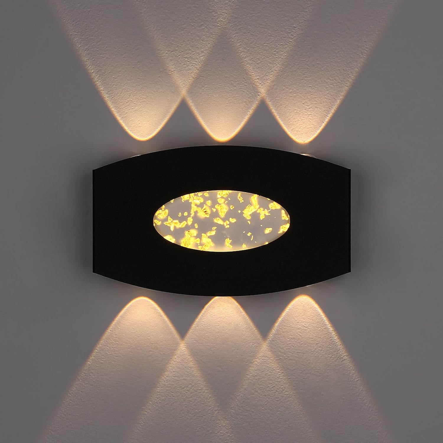 Applique A Parete In Cristallo EOEO – Moderna, LED 3 Colori Luce (calda/neutra/bianca), 2xE14, Oro, Per Soggiorno E Camera - 2