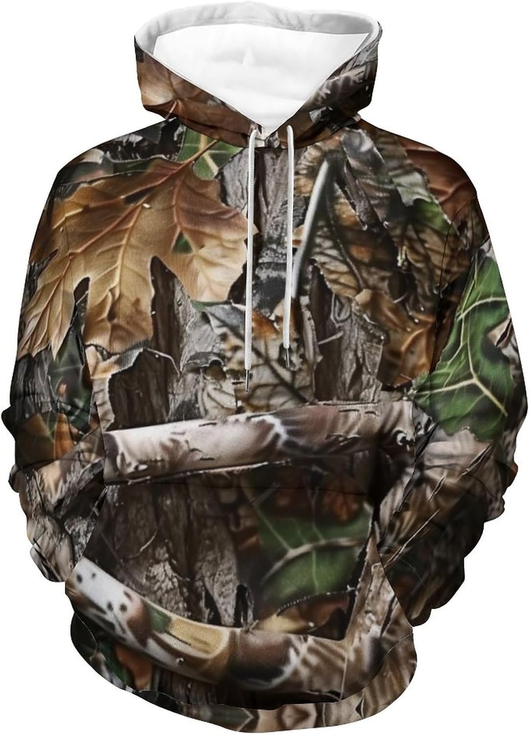 Men's Hunting Camo Pullover Hoodie Lightweight Camouflage Outdoor Wear for Daily and Activities