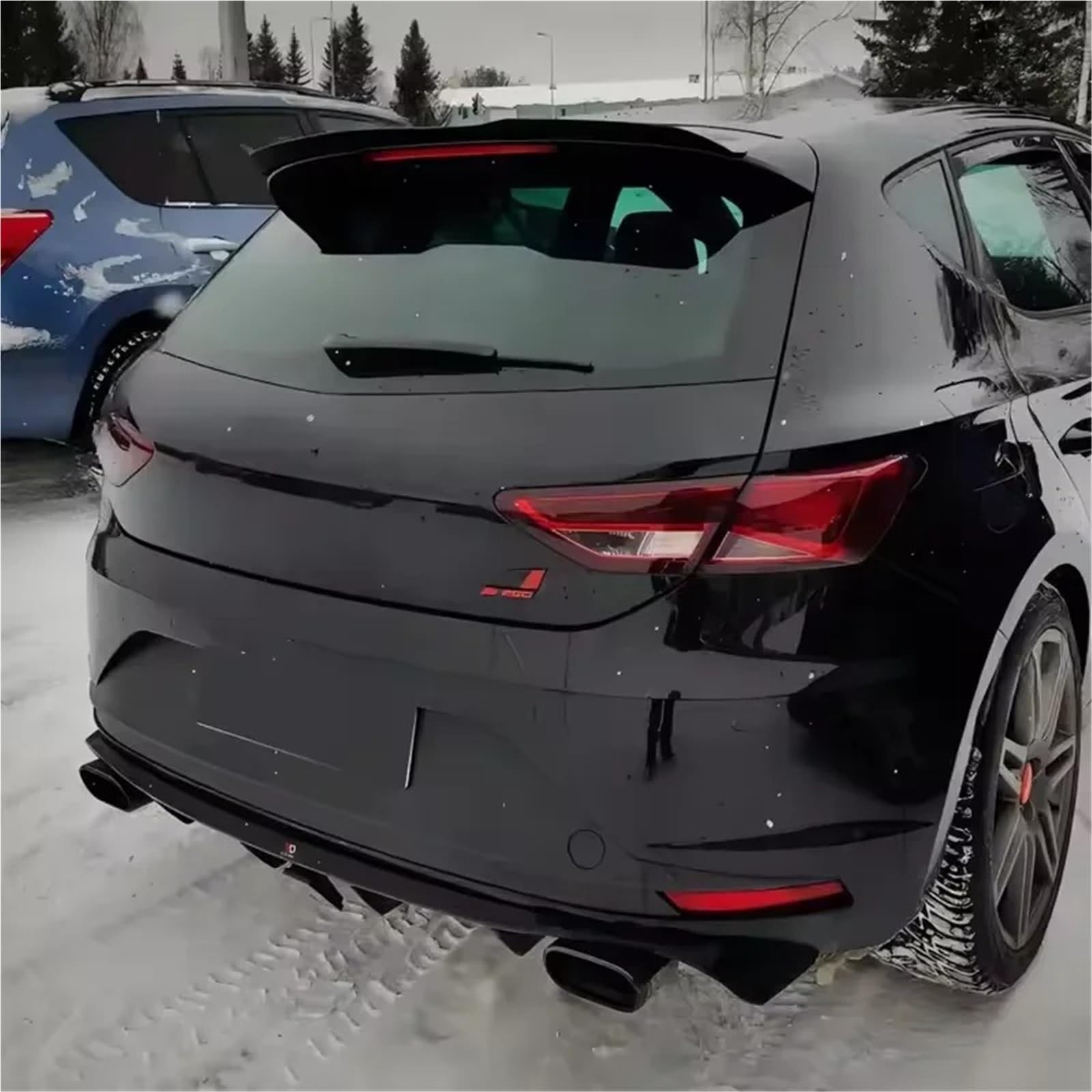 Aileron Coffre Arrière pour Seat Leon 1P 5F Mk3 St pour Cupra TGI/Hatchback 2013-2024 Kits Carrosserie Réglage Ailes Arrière Fixes Et Spoiler(Gloss Black)