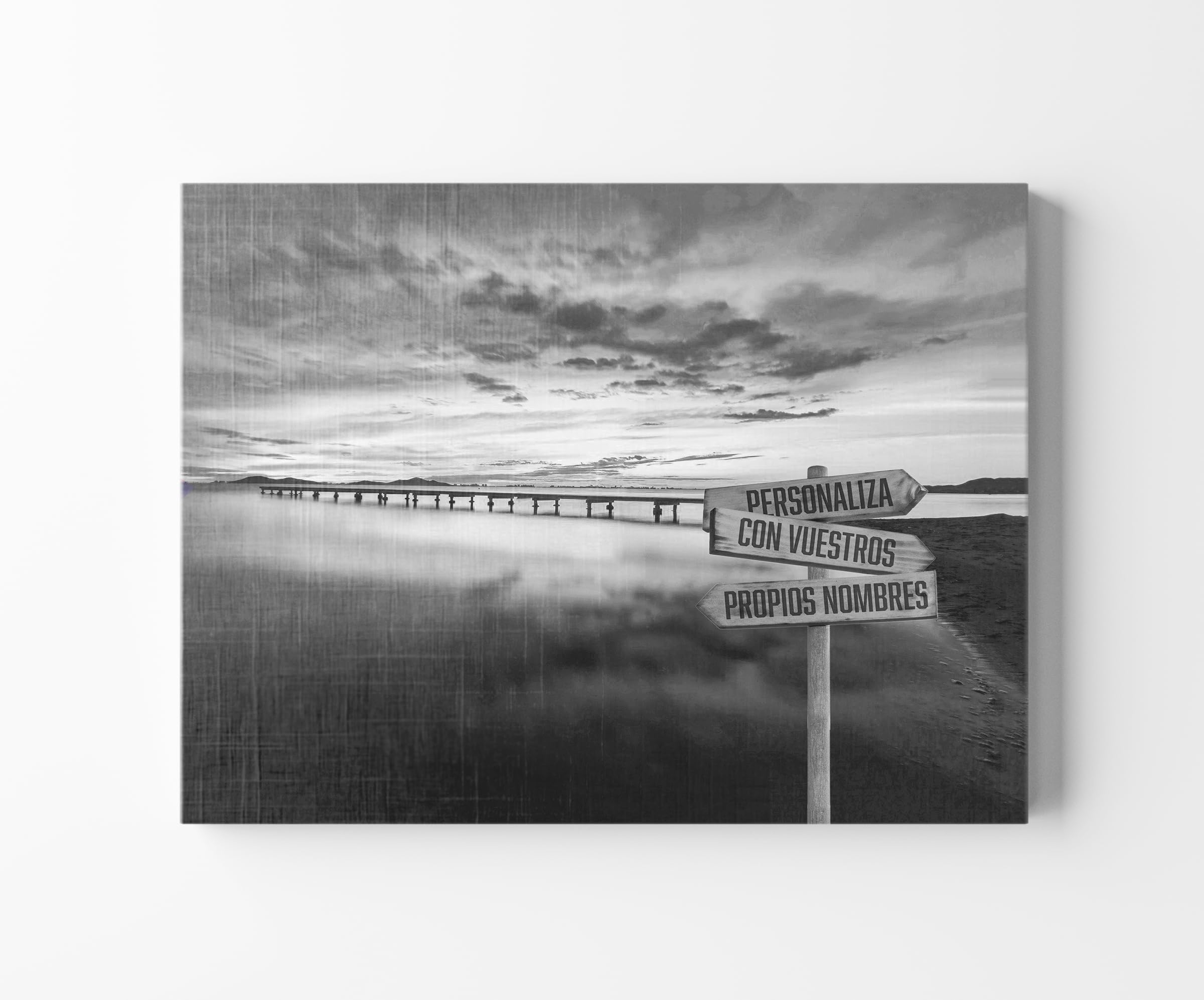 Creativa Digital Tableau personnalisable avec prénoms (70 x 50 cm, 3 prénoms)
