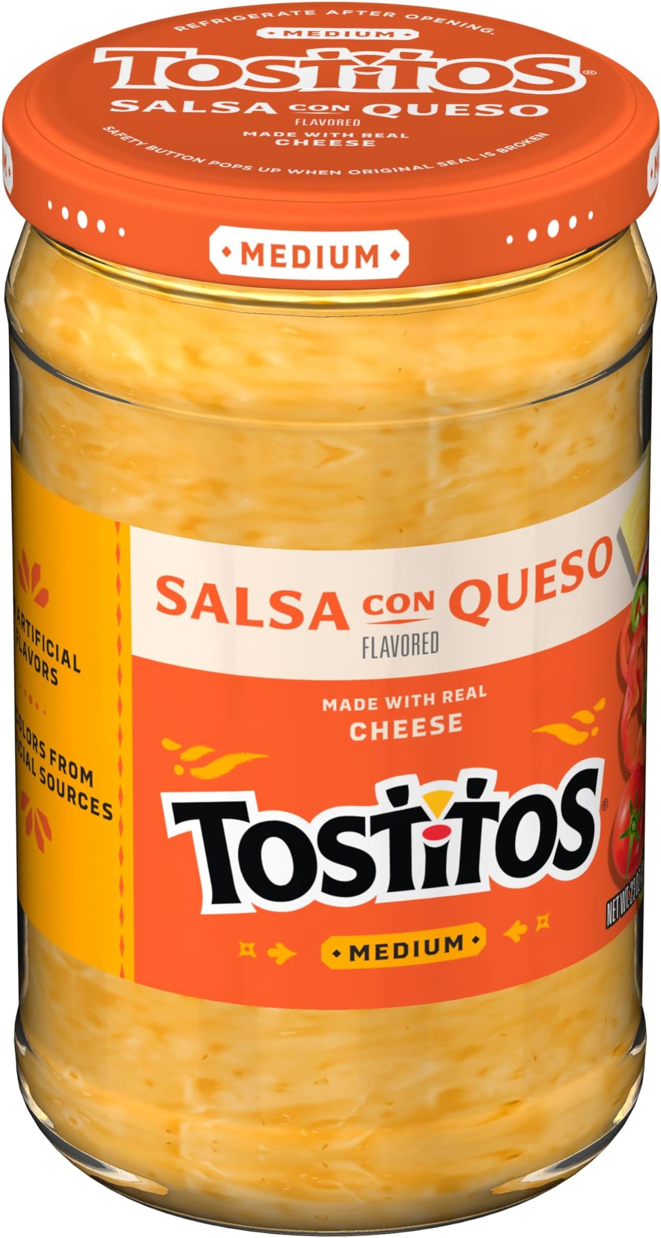 Tostitos Dip, Salsa Con Queso, Medium, 23oz
