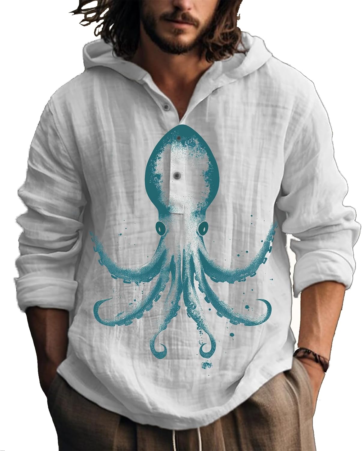domirica Hoodies For Men Graphic Long Sleeve Half Button Casual Big And Tall Lightweight Quick Dry Gym Hooded Sweatshirts