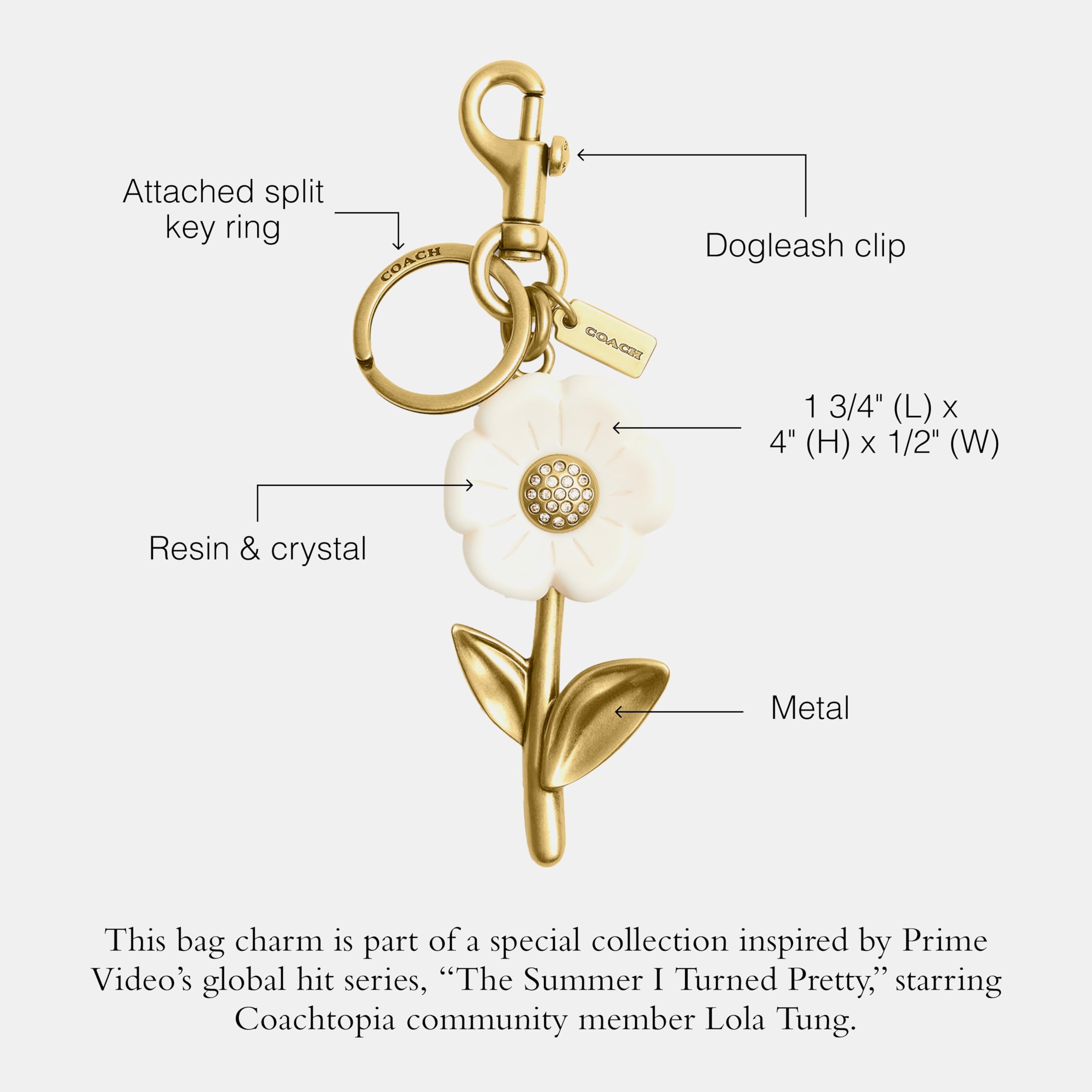 COACH☆OPART Daisy Picture Frame BagCharm COACH Coachtopia The Summer I Turned Pretty Daisy Bag Charm