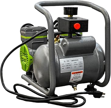 Quiet Oil Free Air Compressor, Portable Electric Pump with 2 Gallon Tank