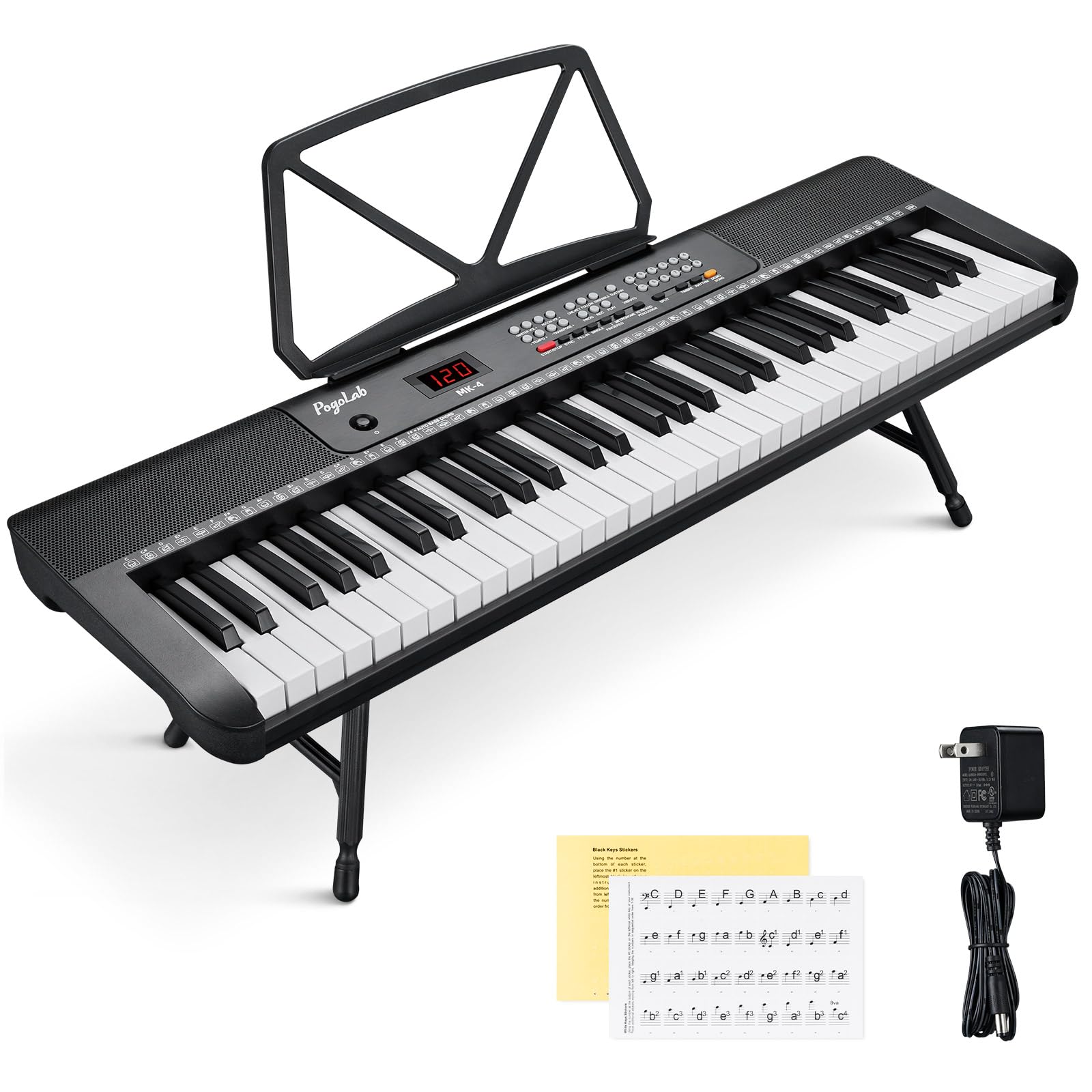 Amazon.com: POGOLAB 61 Keys Compact Keyboard Piano with Foldable
