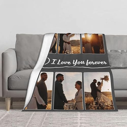 Miniatura 2 de Manta personalizada con foto  Manta personalizada con imagen para regalos de parejas, mantas de franela personalizadas para cumpleaños, Día del