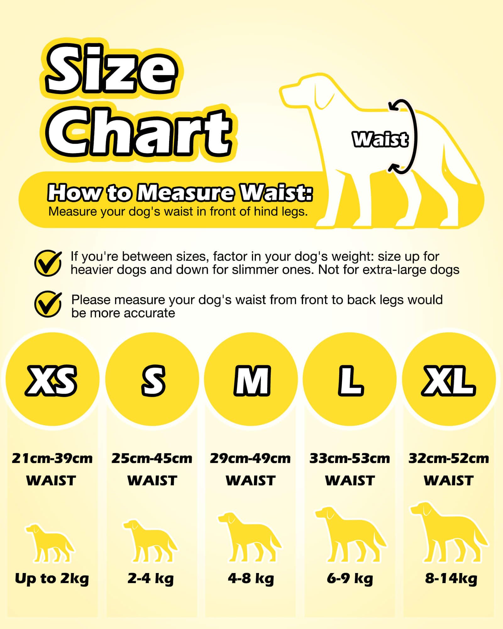 Dono Pannolini per cani femmina con vita completamente avvolgente e elasticizzata, 16 pezzi, pannolini per cani, super assorbenti, a tenuta stagna, pannolini per cani per caldo, periodo, incontinenza