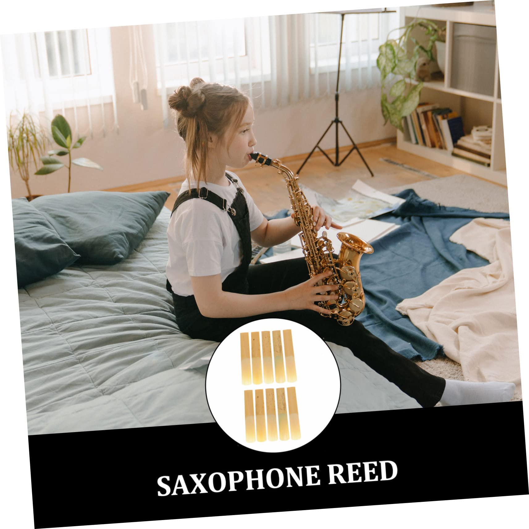 VICASKY 40piezas Cañas De Clarinet Para Principiantes y Profesionales Accesorios De Reemplazo De Calidad Portátiles y Duraderos