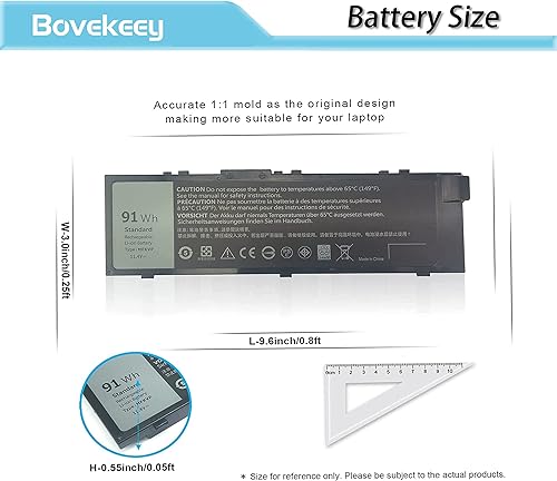 Miniatura 6 de Batería MFKVP GR5D3 de 91 Wh para Dell Precision 15 7510 7520 M7510 17 7710 7720 M7710 Series M28DH 1G9VM T05W1 0FNY7 TWCPG 451-BBSF 451-BBSB