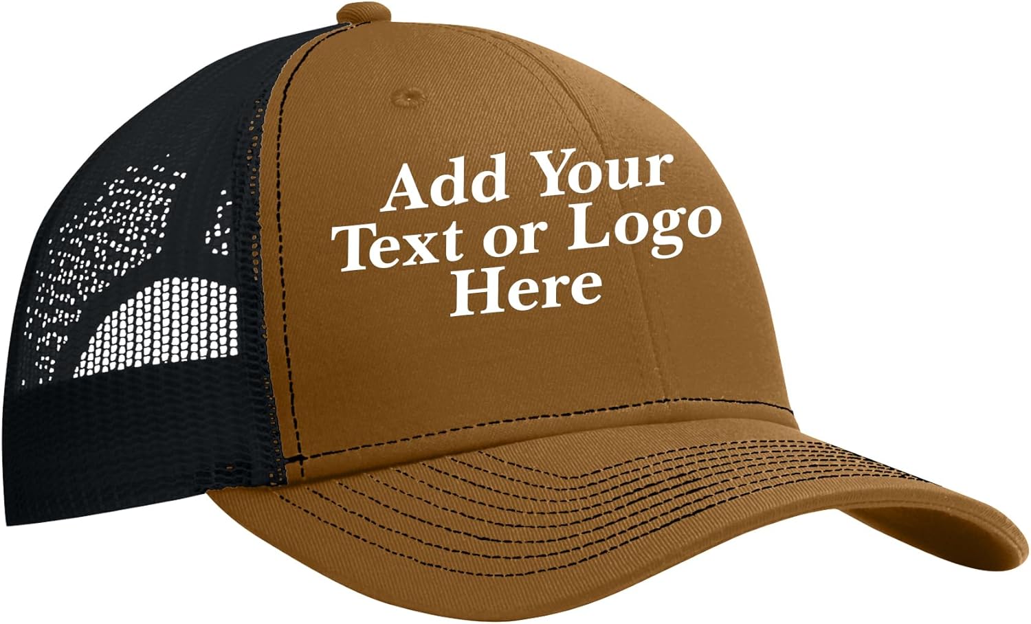 Custom Logo Embroidered Trucker Hats for Men Adjustable Snapback Mesh Cap Great for Outdoors Baseball Cap Black - Image 4