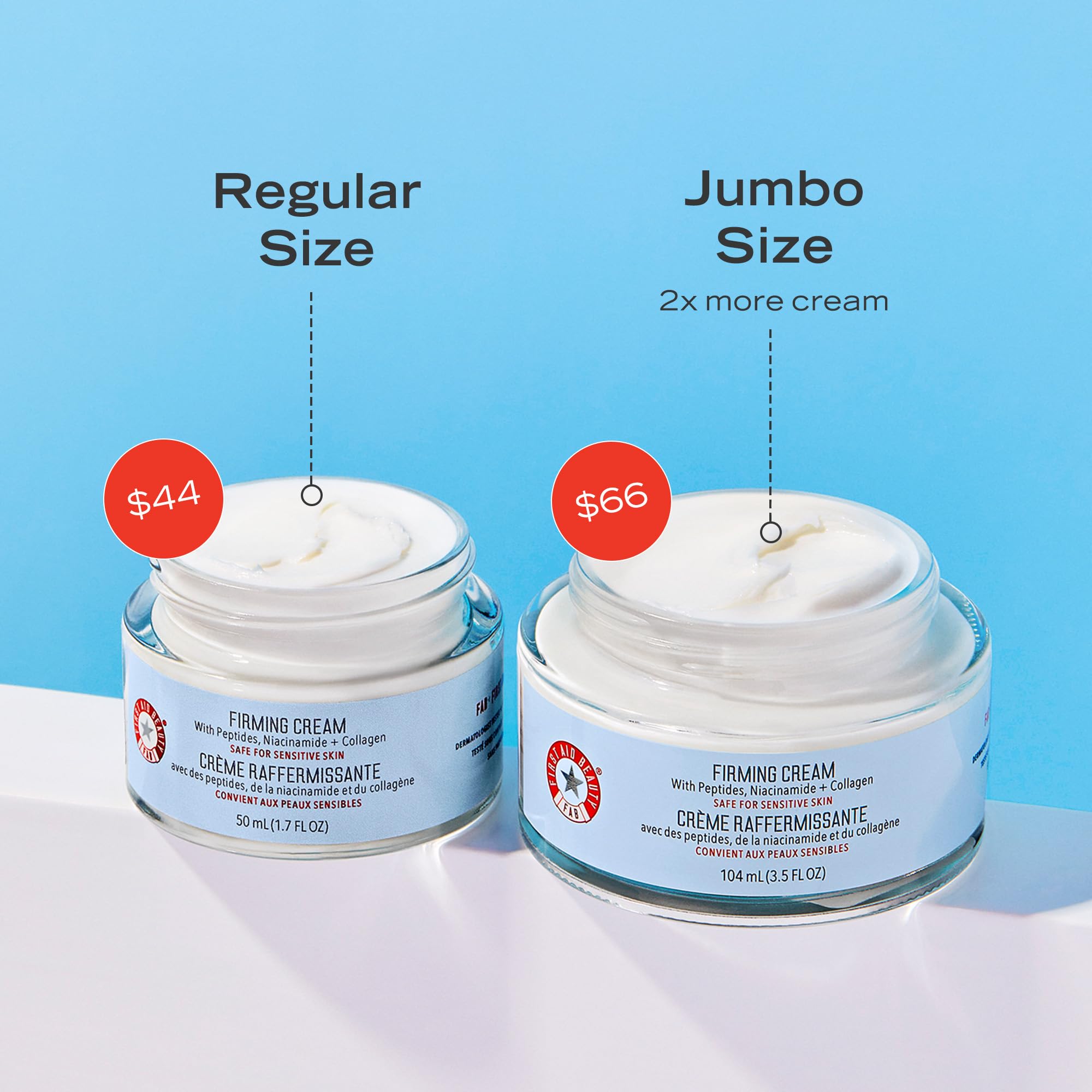First Aid Beauty - Firming Collagen Cream with Peptides + Niacinamide, Ultra Rich Skin-plumping Moisturizer, Hydrates & Helps Visibly Firm Skin, Non-Comedogenic, Safe for Sensitive Skin, 1.7 oz