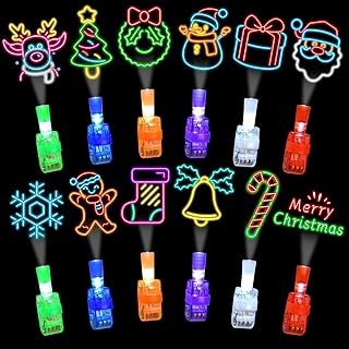 Christmas Party Favors for Kids, 36pcs Finger Lights Toys for Christmas Stocking Goodie Bag