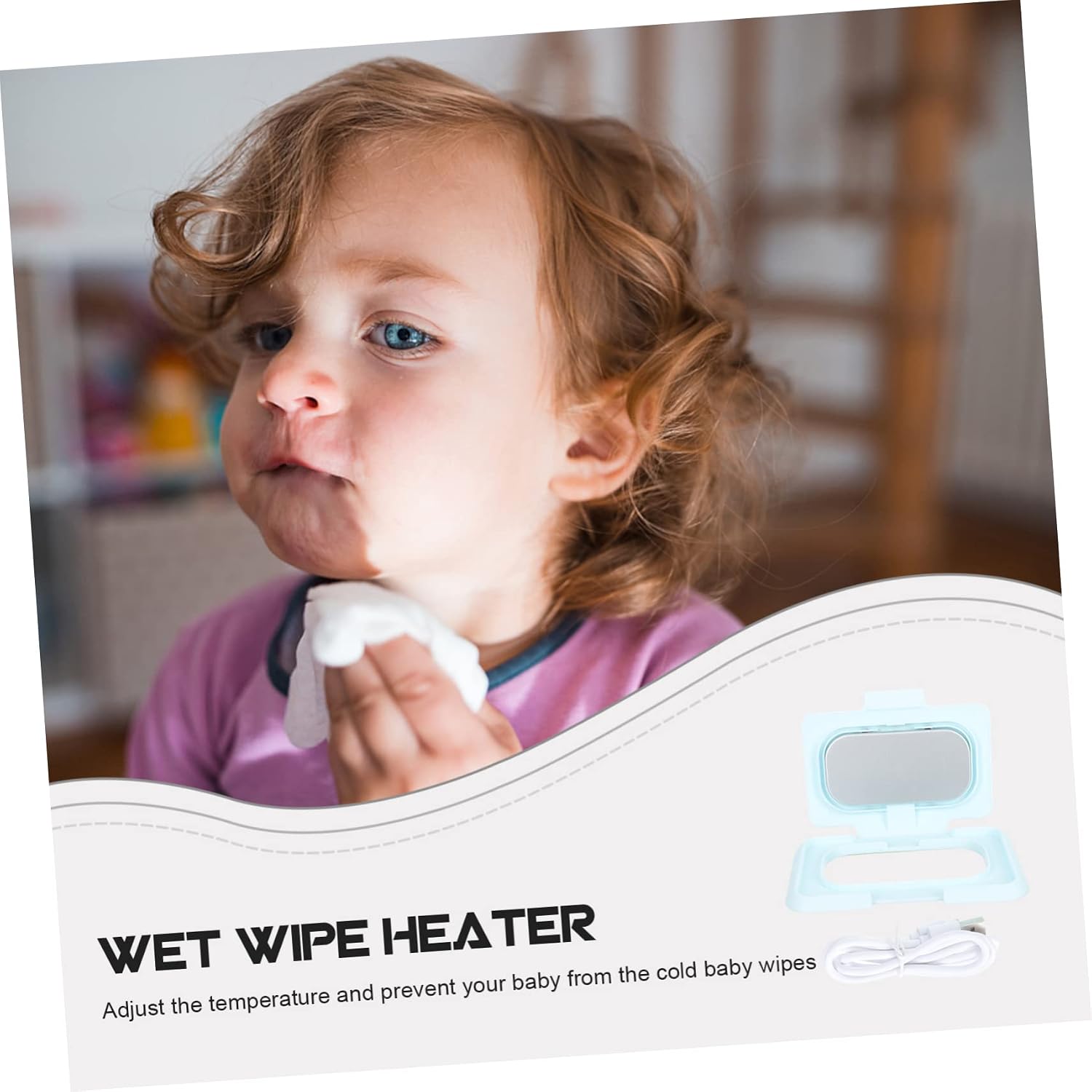 Portable Baby Wet Wipe Warmer Compact Tissue Heater for Car and Home Adjustable Temperature Baby Supplies Design for Convenient Use
