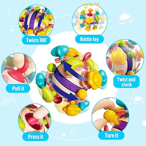 Miniatura 2 de 2 piezas de juguete de dentición para bebés de 0-6-12 meses, juguete de alivio de mordedores para bebés de 3-6-12-18 meses, control remoto