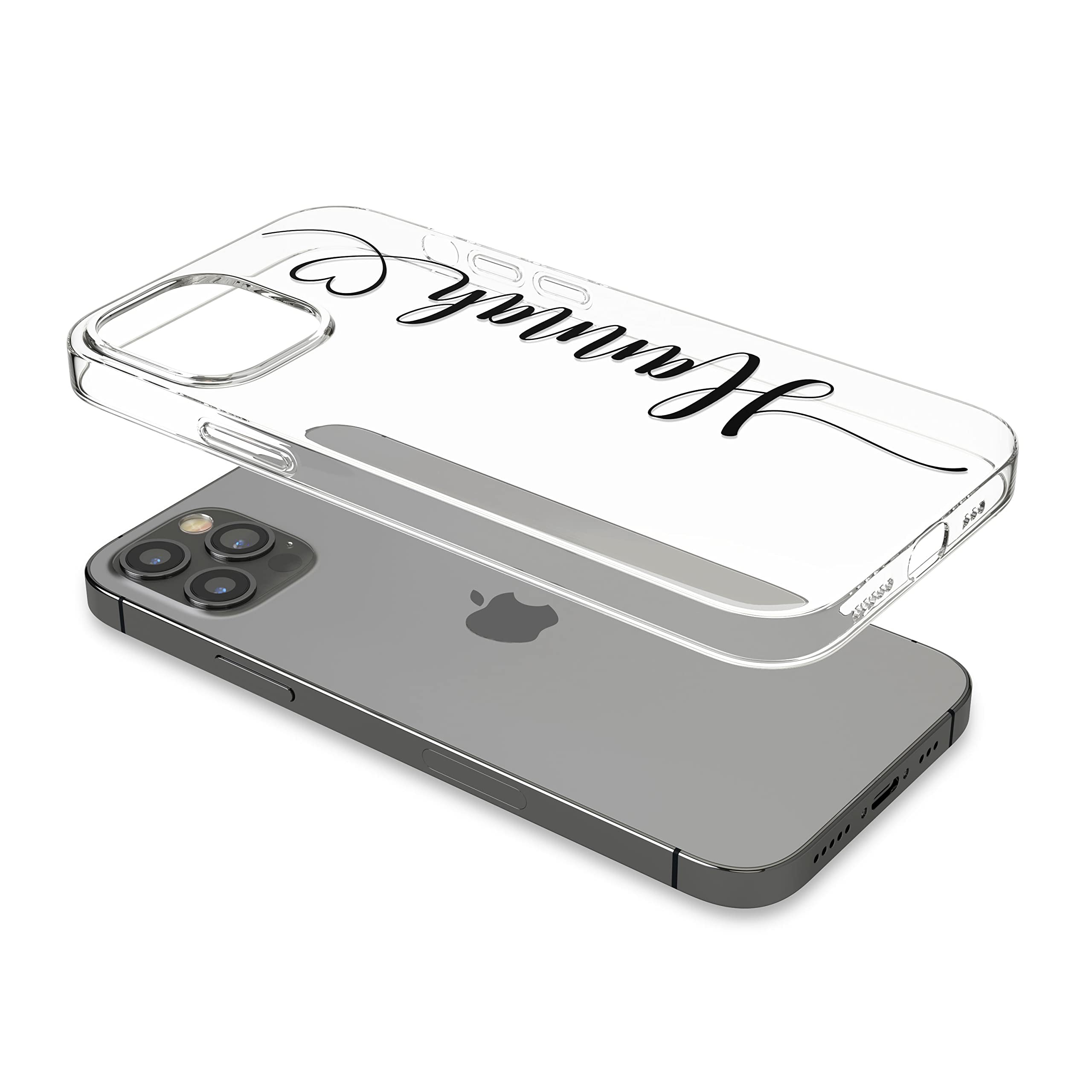 Custodia per telefono a forma di cuore con nome personalizzato per