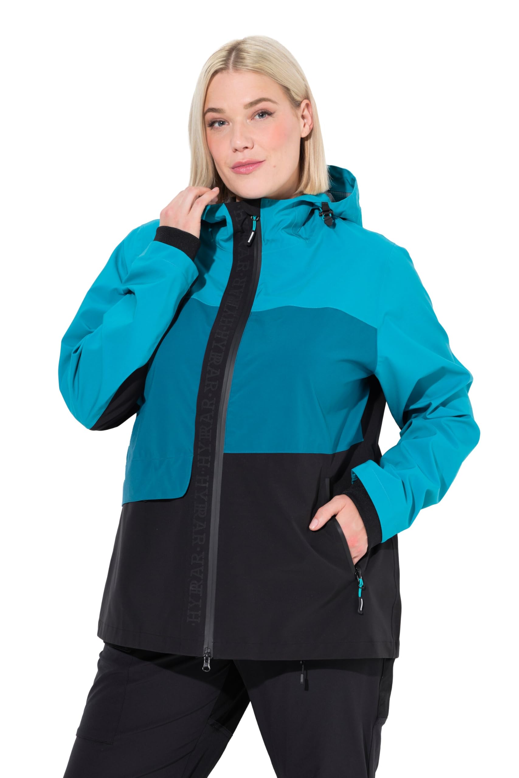 Ulla Popken Damen große Größen Übergrößen Plus Size HYPRAR Regenjacke, wasserdicht, Kapuze, Oeko-TEX 831700