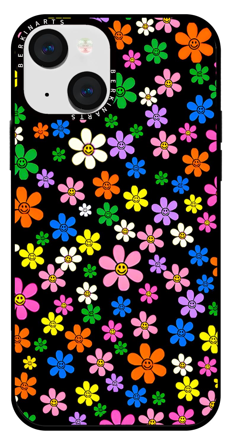 Berkin Arts IPhone 13 Hülle – Premium Silikon Mit William Morris Acanthe Blumen-Motiv, Stoßfest & Kratzfest, Inkl. Displayschutzfolie
