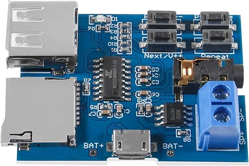 Miniatura 2 de QCCAN 6 módulos de decodificador micro USB MP3 tarjeta TF disco U MP3 formato decodificador placa amplificador decodificación módulo reproductor de