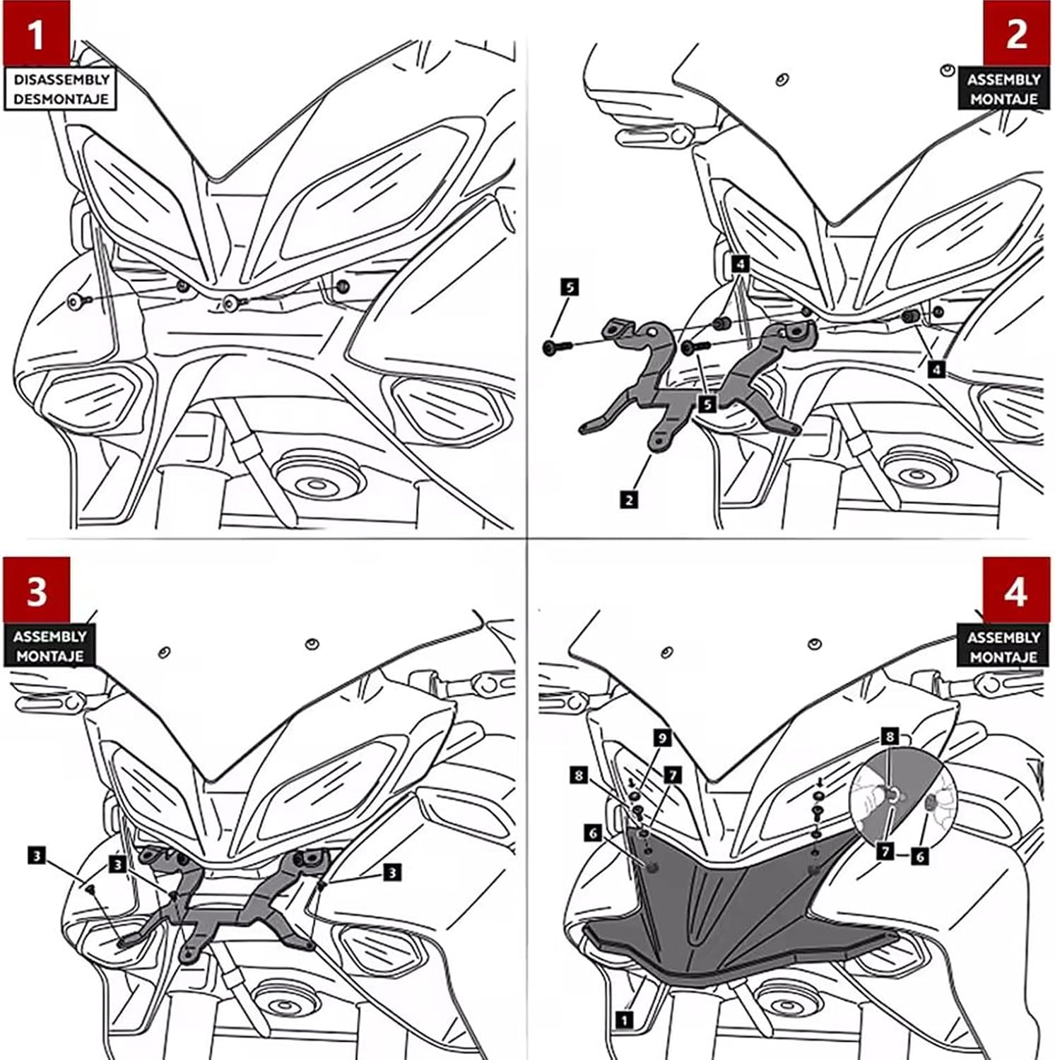 Motocycle Fairing Fits for Yamaha Tracer9 Accessories Tracer 9 GT 2021-2024 Front Extension Beak Arrows Covers Wheel Extender Cover (Carbon fiber)