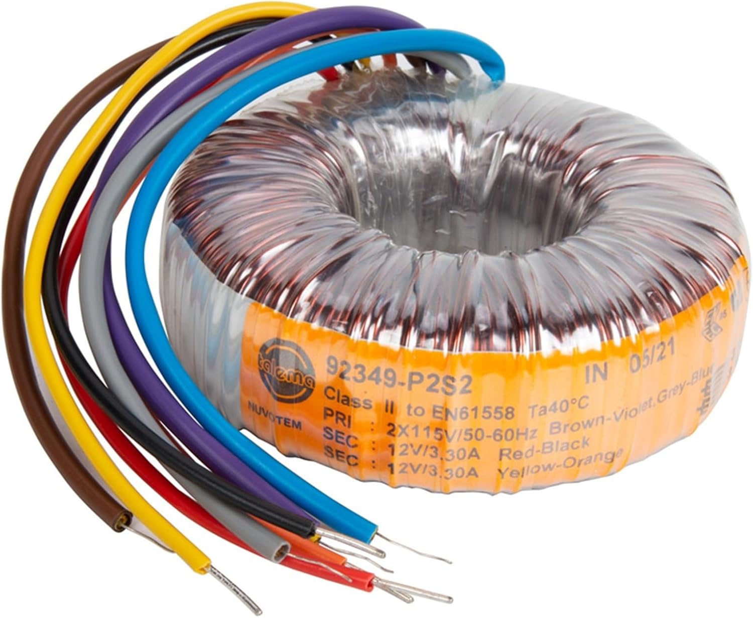 80W Dual 12V toroidal Transformer Fever Audio Ring Cow 80VA