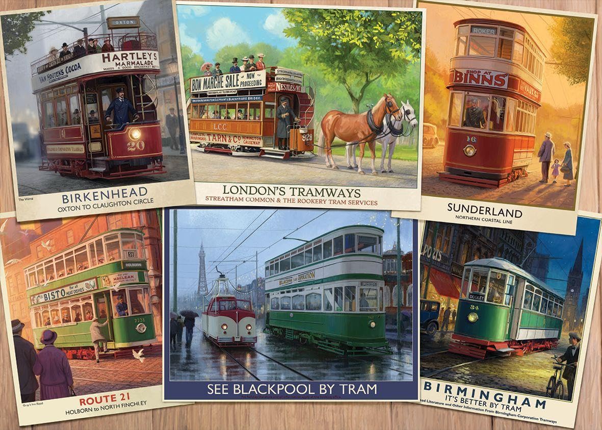 Vintage Trams - 1000 Teile