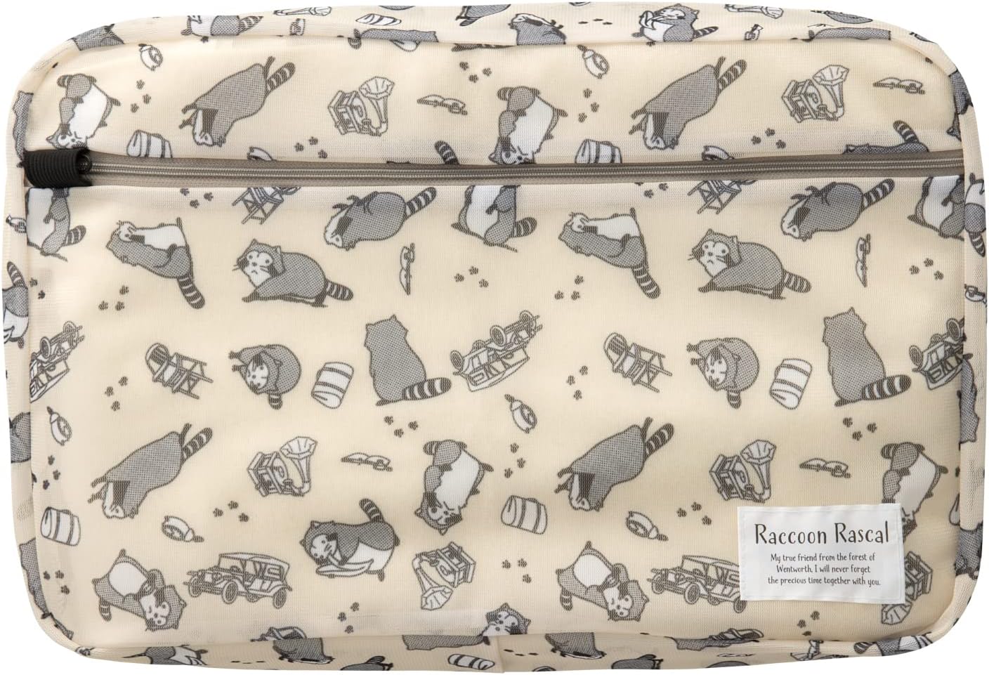 Daiya 057968 Travel Pouch, Laundry Net, Washable Pouch, Width 15.7 x Height 10.2 x Thickness 2.6 inches (40 x 26 x 6.5 cm), Fully Washable, Clothes Change Bag, Travel, Laundry Net, Laundry Bag, Cute