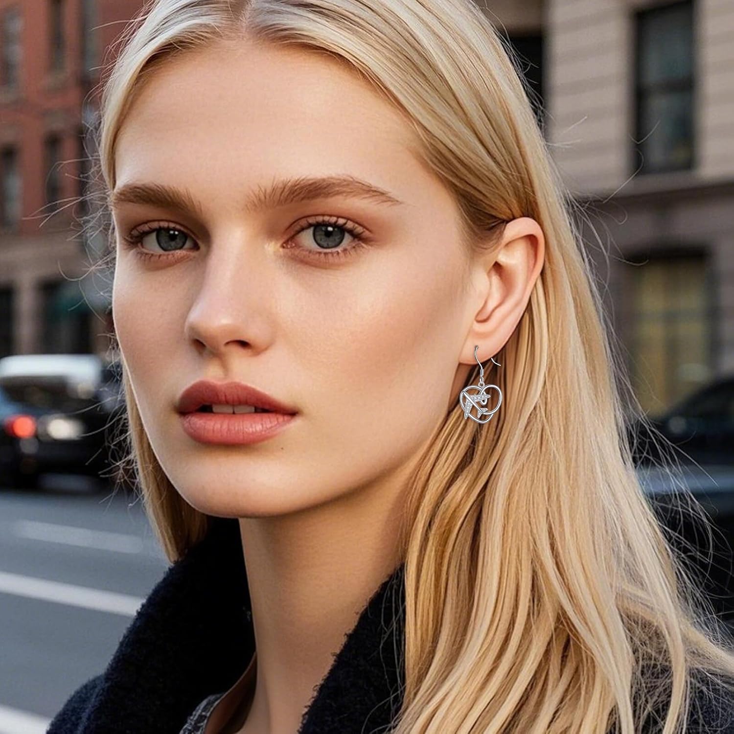 Airplane Dangle Earrings Sterling Silver Airplane Earrings Airplane Dangle Jewelry Gifts for Women - Image 3