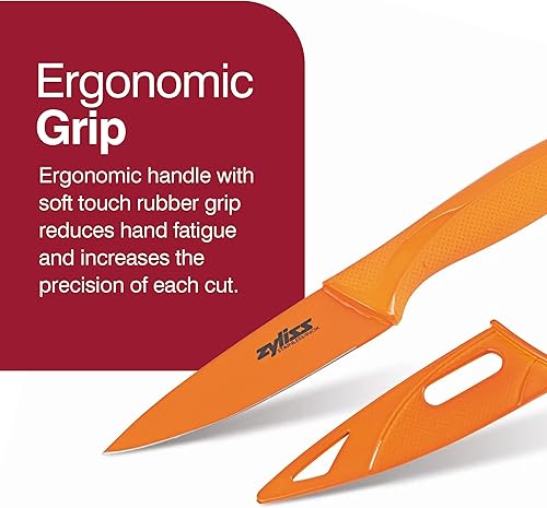 Miniatura 3 de Zyliss - Cuchillo para pelar y mondar con funda, Juego para pelar, 2 piezas, Multicolor