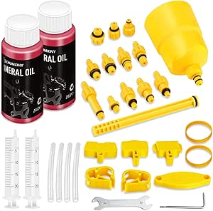 CHUMXINY Brake Bleed Kit for Shimano, TEKTRO Hydraulic Disc Brakes, Including High Performance Mineral Brake Fluid (120ml).