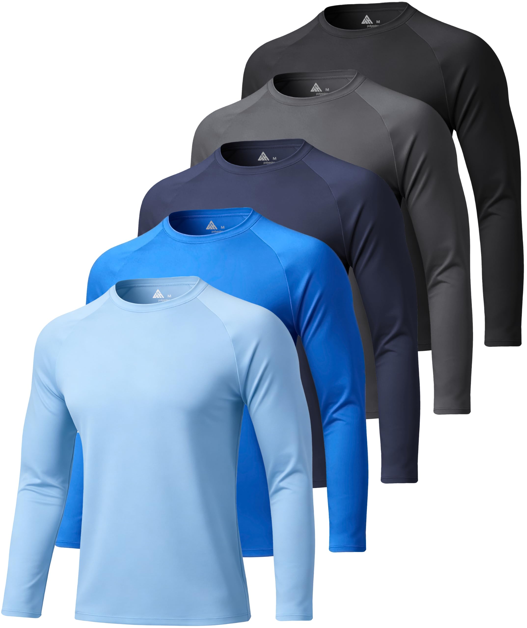 ZITY Long Sleeve Shirts for Men UPF 50+ Moisture Wicking Workout