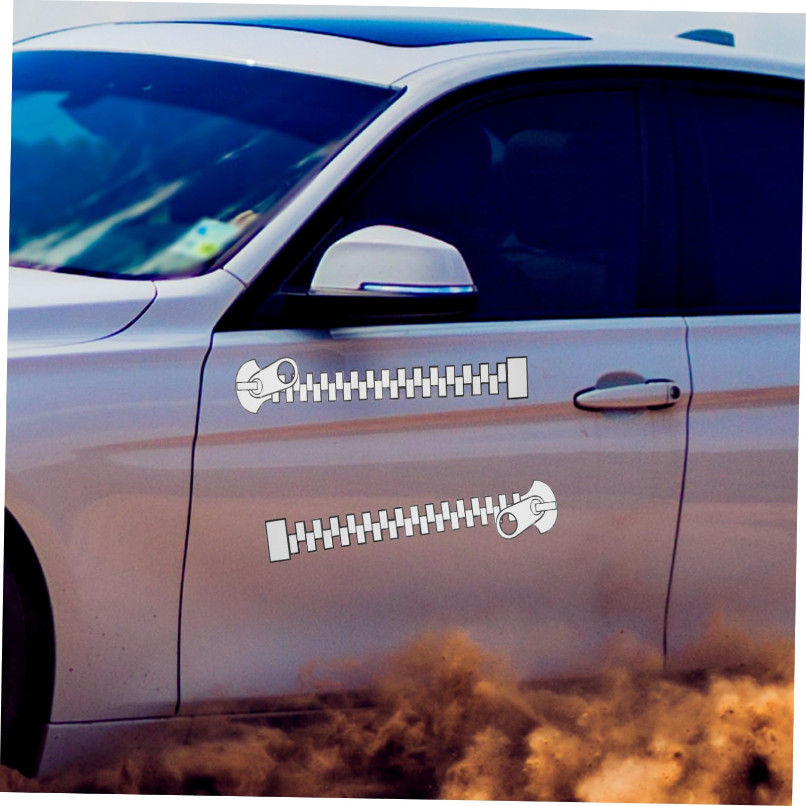 PRETYZOOM 5 Set Adesivo Per Auto Etichetta Esterno Decalcomanie Per Veicoli Adesivi Per Auto Carine Adesivi Per La Decorazione Dell'auto Per Carrozzeria Argento Pvc 2 Pezzi*5