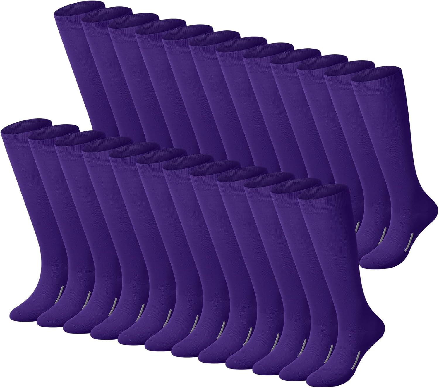 Haysandy 24 Pairs Soccer Socks Youth Football Softball Baseball Team Sock Bulk Unisex High Long Tube Sport Sock