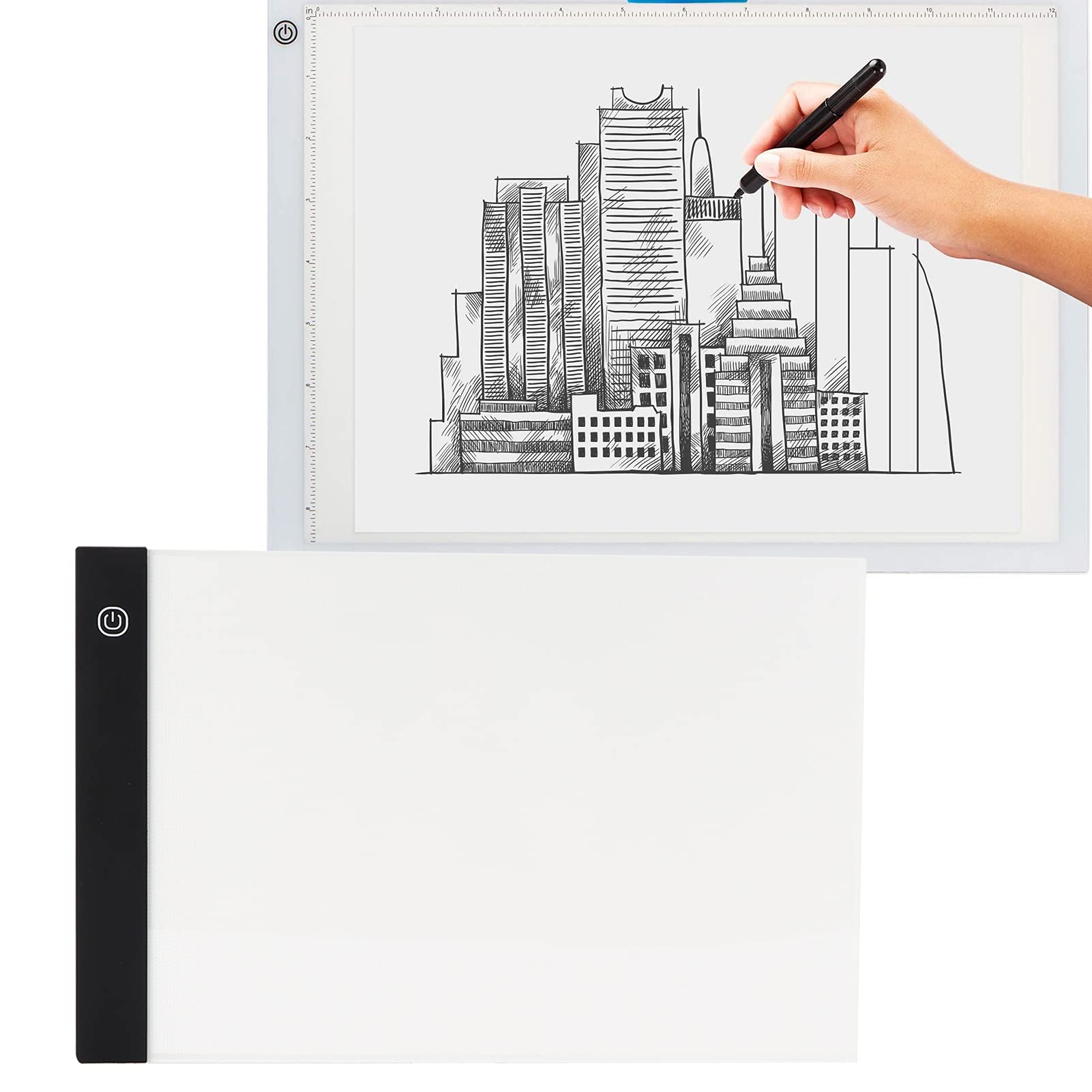 Pannello luminoso da tracciamento, tavolo luminoso portatile con luminosità regolabile ultra sottile con cavo USB, dimmer a 3 livelli per schizzi, tracciamento di tatuaggi,