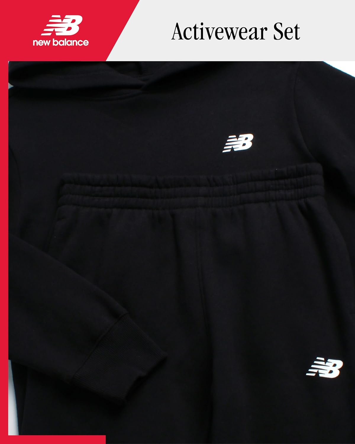 New Balance Boys Sweatpants Set - 2 Piece Pullover Boys Hoodie Sweatshirt & Athletic Jogger Pants Kids Activewear Set (8-16) - Image 2