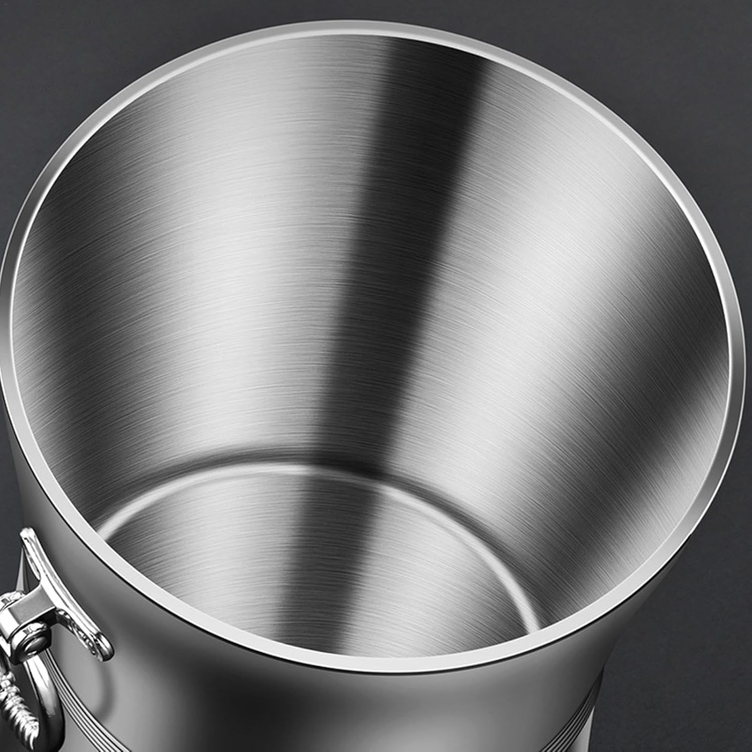 アイスバケット - アイスワインバケツ、アイス飲料バケツ | ステンレススチール製アイスバケツ ダブルハンドル付き飲料用浴槽、二重壁