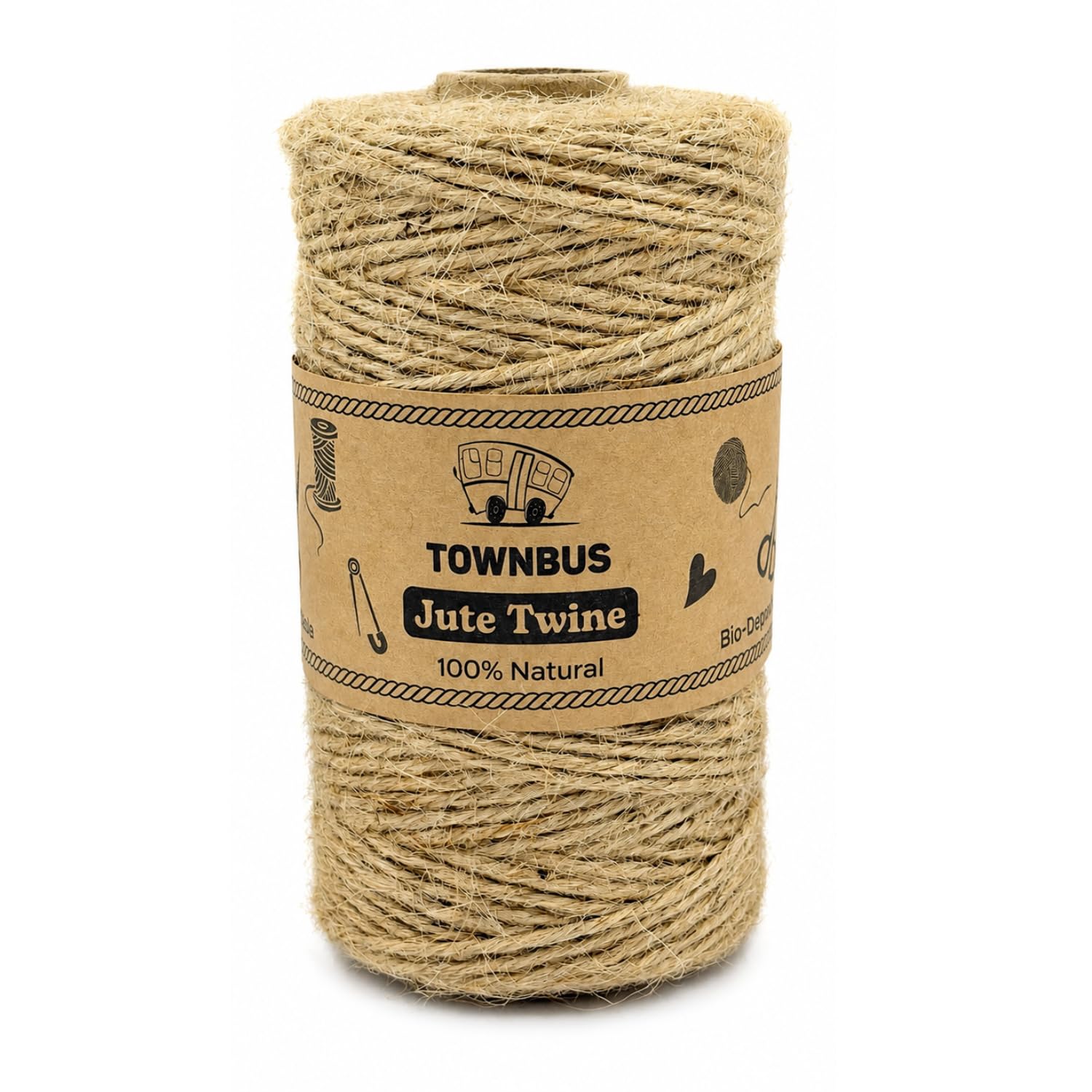 TOWNBUS - 100 Meters of 3 ply Raw Natural Jute Cord | Twine for Arts and Crafts, Packaging Rope, String for Gifts, DIY Crafts, Decoration, Bundling, Gardening.-image-20