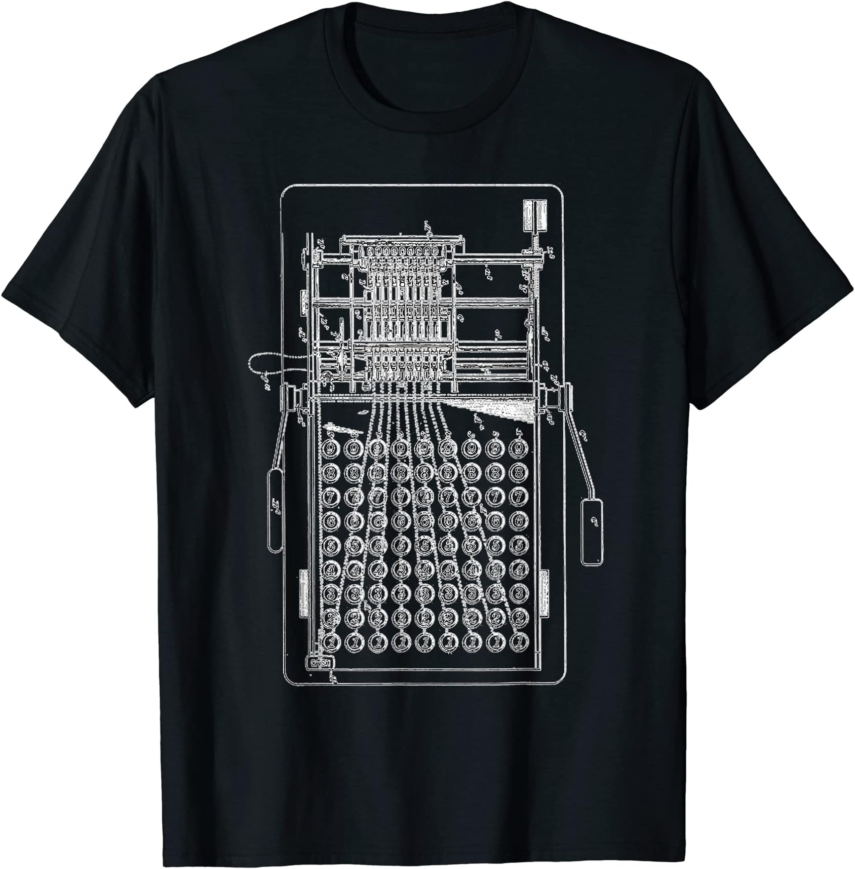 Blueprint Wear BWVintage 1880s Accounting Calculator Mechanical T-shirt T-Shirt