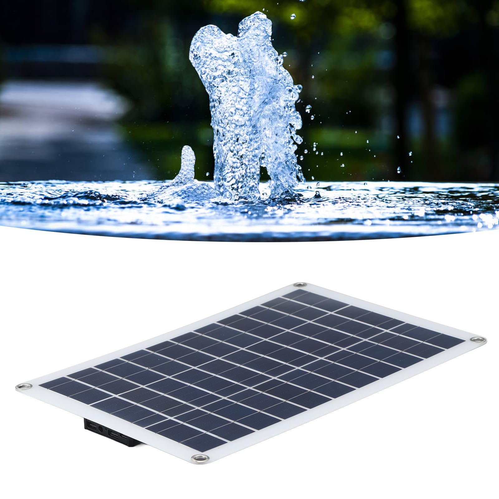Yosoo Health Gear Kit Pompa Acqua Solare 12V Pompa per Fontana Solare DC Senza Spazzole 700L H con Pannello Regolabile a Basso Rumore per Laghetto Bagno per Uccelli Acquario Giardino Casa Auto Barca