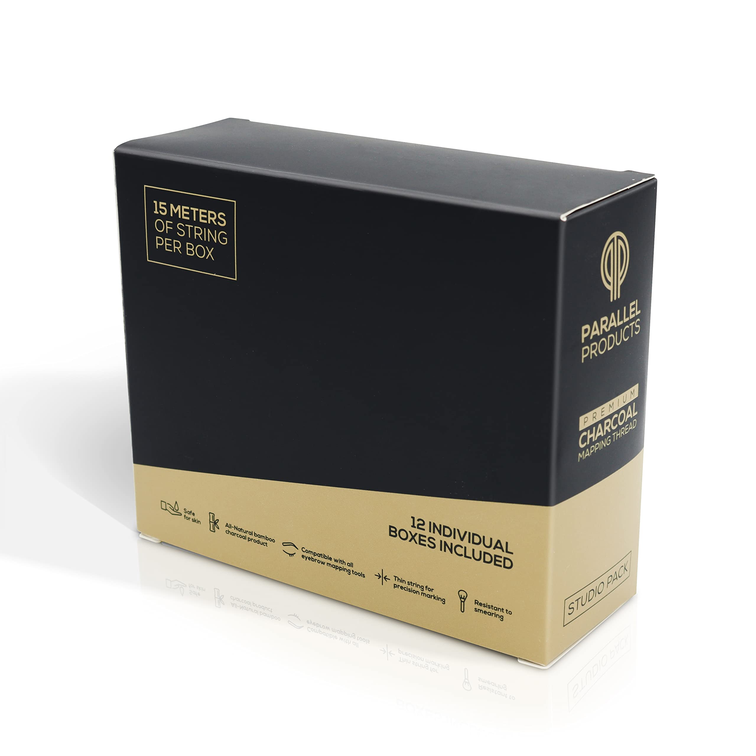 Parallel Products Pre-Inked Eyebrow Mapping String, 1 mm Charcoal Thread