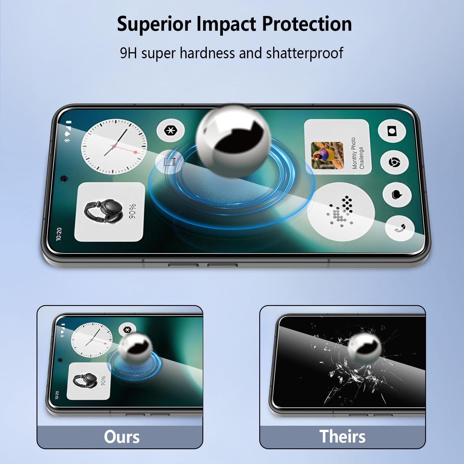 Pollachi [3 Pezzi Vetro Temperato per Nothing Phone (3a) Lite,Durezza 9H Anti Graffio,Anti-Impronte Senza Bolle,Pellicola Protettiva per Nothing Phone (3a) Lite