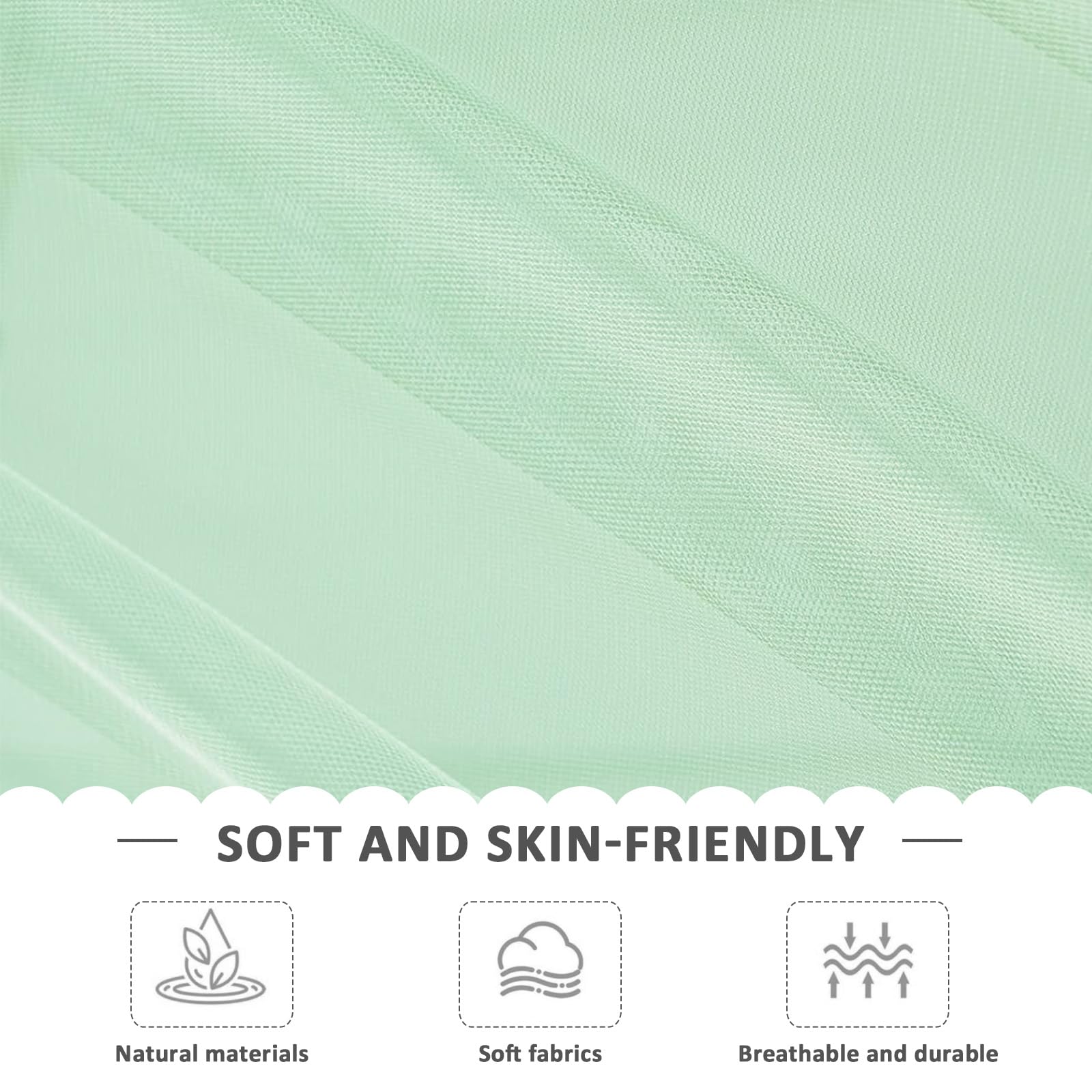 Ciel De Lit Cabane, Rideau Cabane, Ciel Décoratif pour Maison Fille et Garçon – Rideau De Lit pour Enfant (Mousseline De Coton) (Vert, H350CM X W150CM)