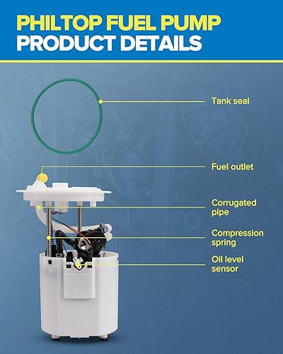 Miniatura 3 de PHILTOP Conjunto eléctrico de bomba de combustible FG1327 para Fiesta 2011-2013, Focus 2009-2011, P76462M, 9S4Z9H307A, SP2115M, E2525M, SP2517M,