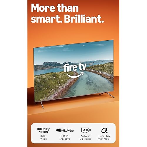 Amazon Fire TV 55" Omni QLED Series (newest model), 4K Ultra HD smart TV, HDR10+, Dolby Vision, Dolby Audio, quad-core processor, hands-free with Alexa