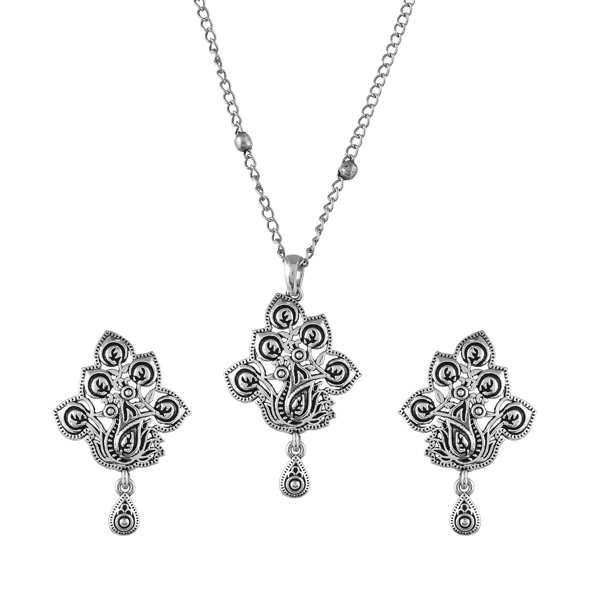 VOYLLA Morni Medhaavi Pendant Set|Pendant Set for Women|Silver Oxidised|Everyday| (B0CZTWPK9Q) Amazon Price History, Amazon Price Tracker