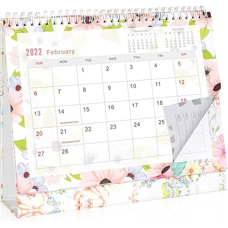 Amazon.com : Trycooling Desk Calendar 2022 Desktop Calendar 2022 Small Calendar 2022 (Floral 8.26" X 9.84"), Desk Calendar 2022 Standing Flip October 2021 To December 2022, Stand Up Academic Calendar Planner 2022 : Office Products